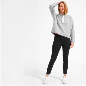 Everlane grey terry cropped hoodie